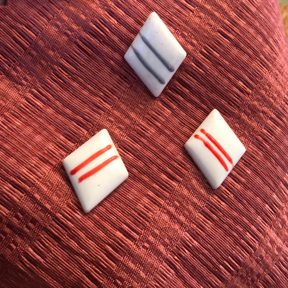 NWOT multiple pierced earring patriotic stud collection